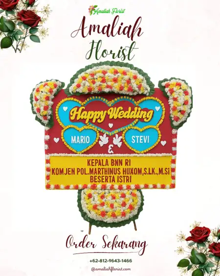 Papan Bunga Pernikahan Bangun Rejo